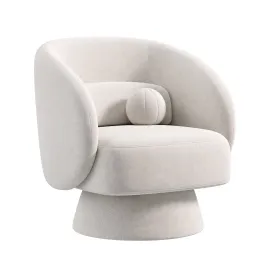 Saboor upholstered swivel barrel chair